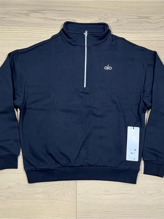 ALO Yoga Tops - ALO Accolade Quarter-Zip Pullover Black Small